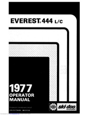 Ski-Doo EVEREST 444 L/C 1977 Operator's Manual