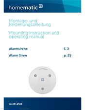 HomeMatic HmIP-ASIR Mounting Instruction And Operating Manual