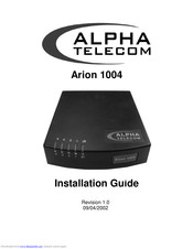 Alpha Telecom Arion 1004 Installation Manual