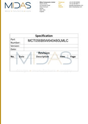Midas mct056b6w640480lmlc User Manual