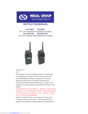 Regal Group RG-150ST Instruction Manual
