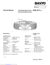 sanyo mcd-z37f Service Manual