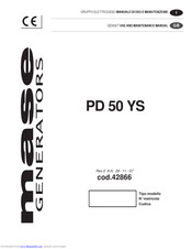 Mase PD 50 YS Use And Maintenance Manual