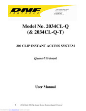 DNF Controls 2034CL-Q-T User Manual