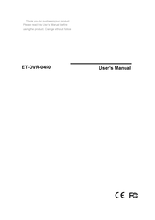 EASETECH ET-DVR-0450 User Manual