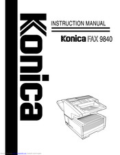 Konica Minolta FAX 9840 Instruction Manual