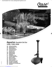 Oase Aquarius Fountain Set Pro 7500 Operating	 Instruction