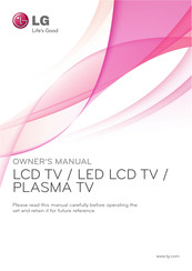 LG 32LV30 Series Owner's Manual