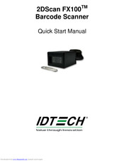 IDTECH 2DScan FX100 Quick Start Manual