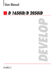 Develop D 1650iD User Manual
