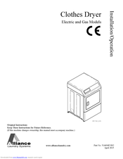Alliance Laundry Systems DRY724C_SVG Installation & Operation Manual