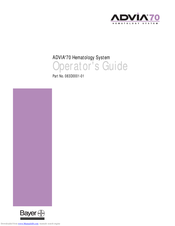 Bayer HealthCare Advia 70 Operator's Manual