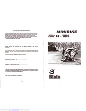 Blata ELITE 14-WRS Service Manual