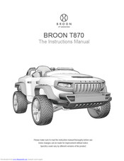 BROON T870 Intructions Manual