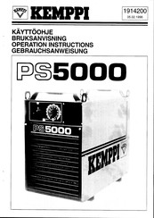 Kemppi PS5000 Operation Instructions Manual