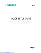Hisense 24F33 Quick Setup Manual
