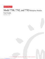 Keithley 7702 User Manual