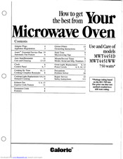Caloric MWT4451D How To Get The Best