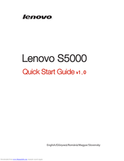 Lenovo Lenovo S5000 Quick Start Manual