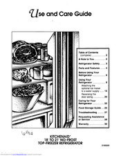 KitchenAid KTRP18KDA Use And Care Manual