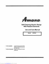Amana ART661 Use And Care Manual