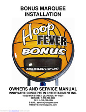 Icegame Hoop Fever Owner's And Service Manual