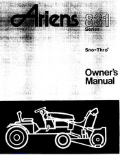 Ariens 831 SERIES Owner's Manual