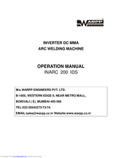 Warpp INARC 200 IDS Operation Manual