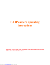 JHV Limited TS-IP600 Operating Instructions Manual