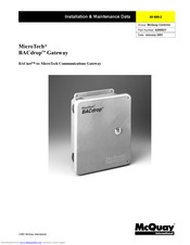 McQuay IM 689-2 Installation & Maintenance Data