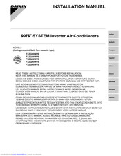 Daikin fxzq25mve Installation Manual