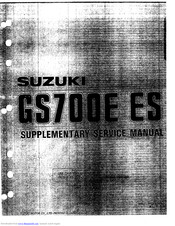 Suzuki GS700 Supplementary Service Manual
