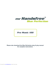 Mr Handsfree PRO MUSIC 100 Manual