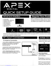Apex Digital LE1912 Quick Setup Manual
