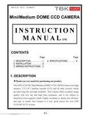 Tbk Vision TBK-M71HF Instruction Manual