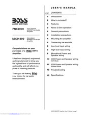 Boss Audio Systems MNX1800 User Manual