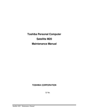Toshiba Satellite M20 Maintenance Manual