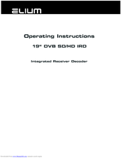 Elium IRD 1080 Operating Instructions Manual
