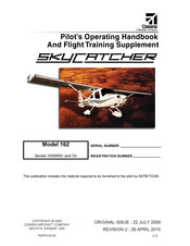 Cessna SKYCATCHER 162 Pilot's Operating Handbook And Flight Training Supplement