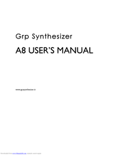 GRP Synthesizer A8 User Manual