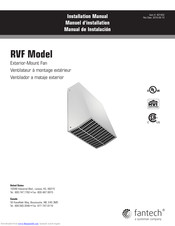 Fantech RVF 4XL-EC Installation Manual
