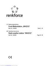Renkforce WH2315 Operating Instructions Manual
