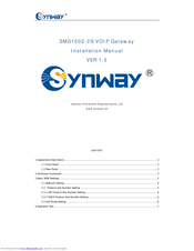 Synway SMG1002-2S Installation Manual