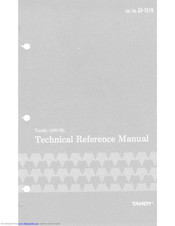 Tandy 1000 SL Technical Reference Manual
