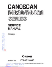 Canon CANOSCAN D2400 series Service Manual