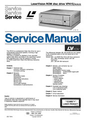 LaserVision VP415 Service Manual