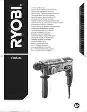Ryobi rsds680 Original Instructions Manual