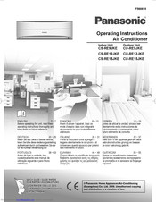 Panasonic CU-RE12JKE Operating Instructions Manual