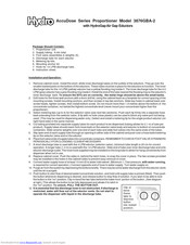 Hydro AccuDose 3876GBA-2 Quick User Manual