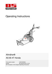 Honda AS 65 4T Operating Instructions Manual